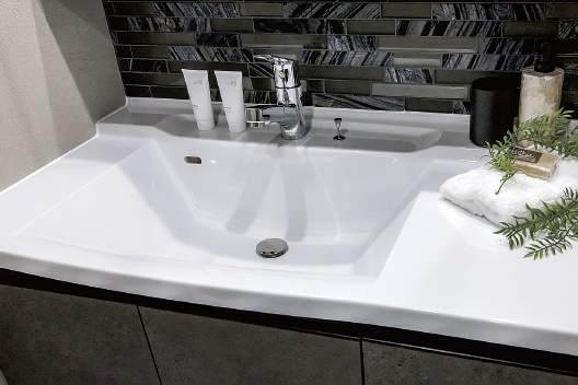 ボウル片寄せ 一体型カウンター