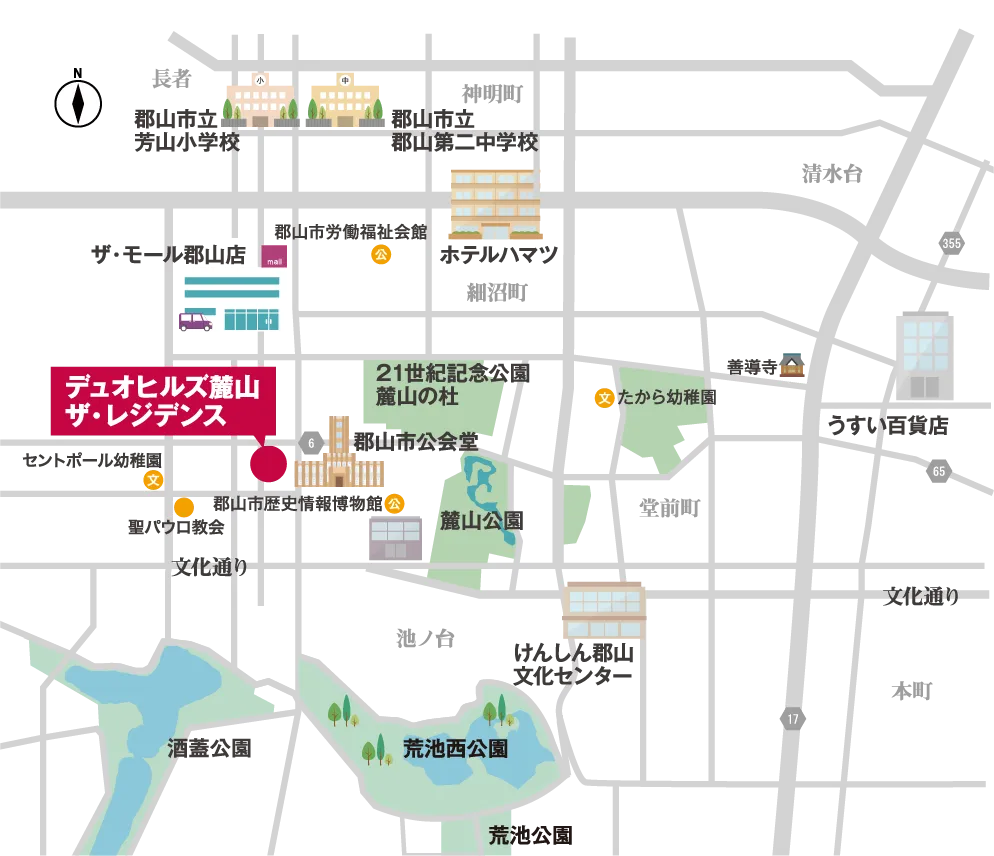 麓山エリアマップ