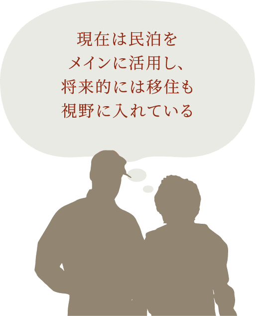 現在は民泊をメインに活用し、将来的には移住も視野に入れている