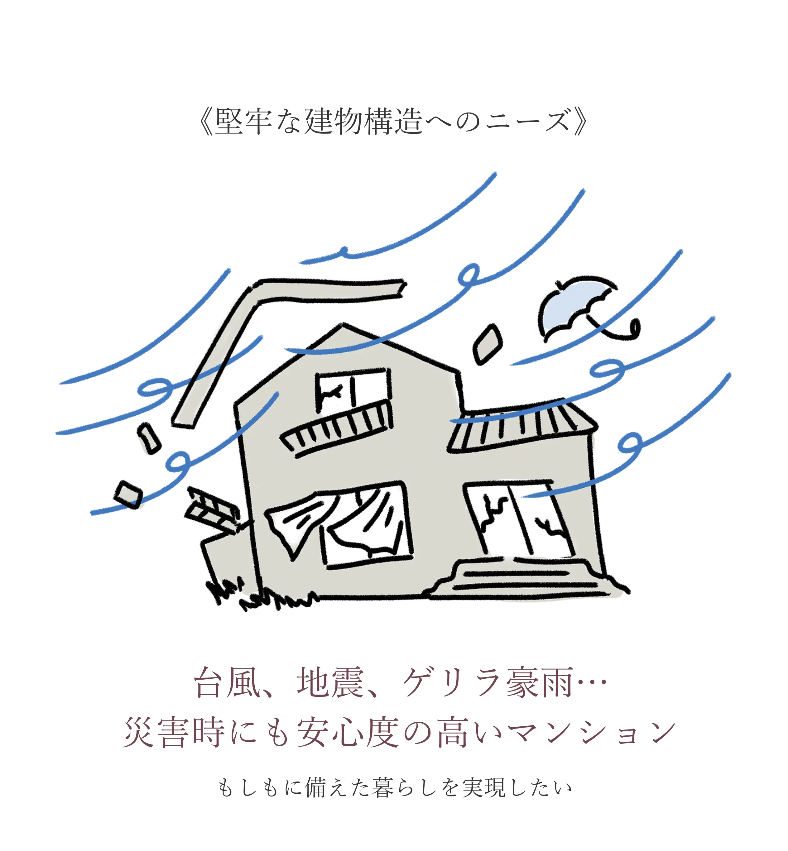 台風、地震、ゲリラ豪雨…災害時にも安心度の高いマンション