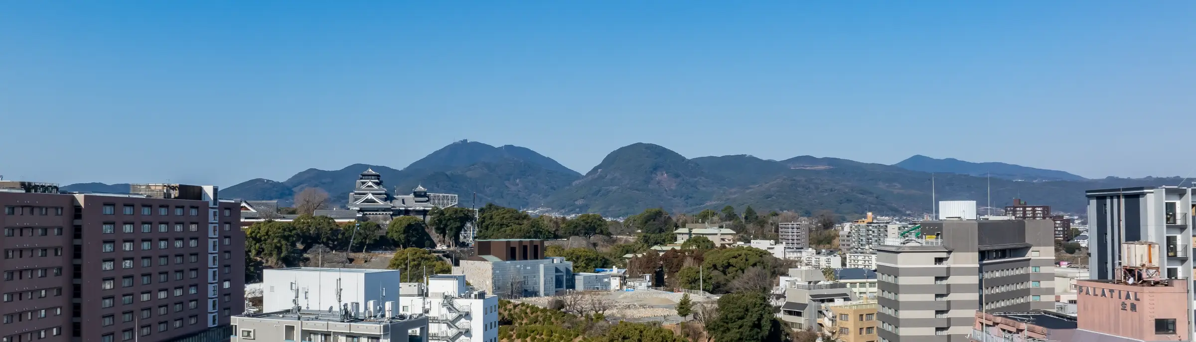 現地14階相当の高さから西方向を撮影（2025年2月）
