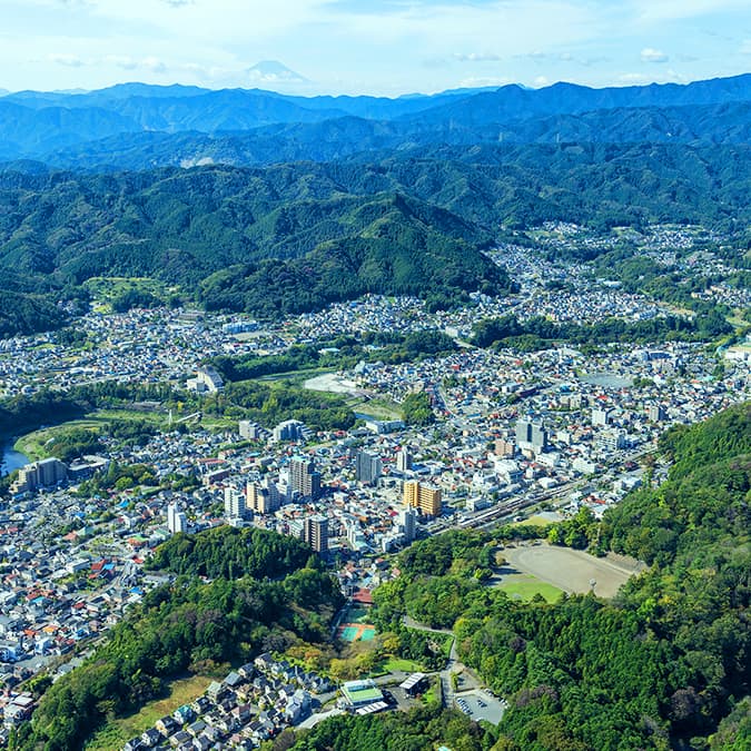 現地周辺航空写真