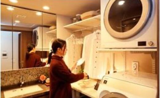 乾太くんが設置されている洗面室
