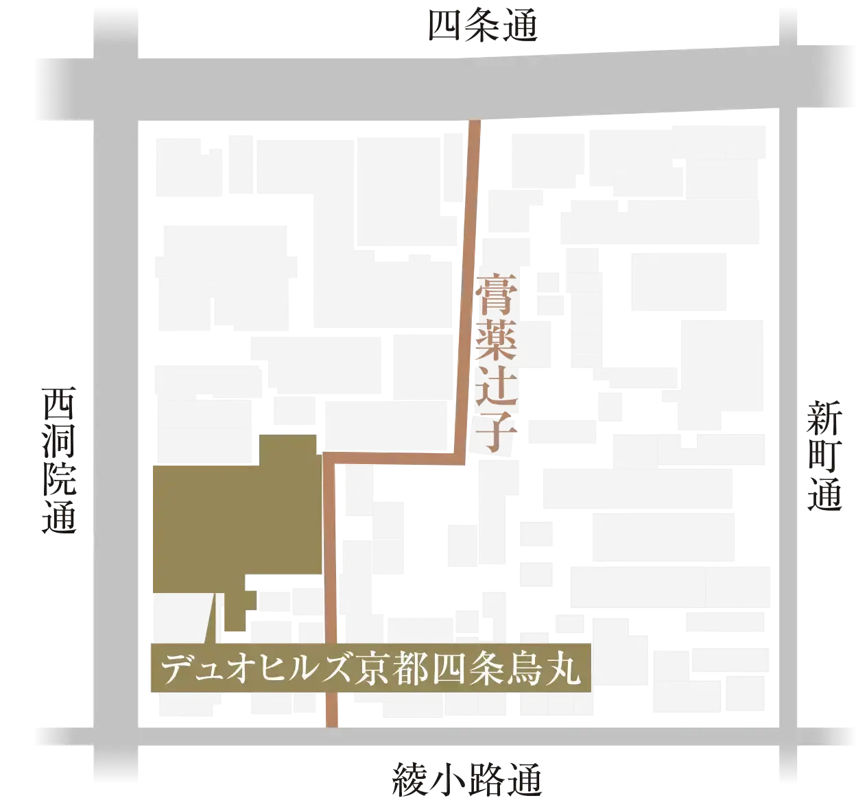 デュオヒルズ京都四条烏丸 マップ
