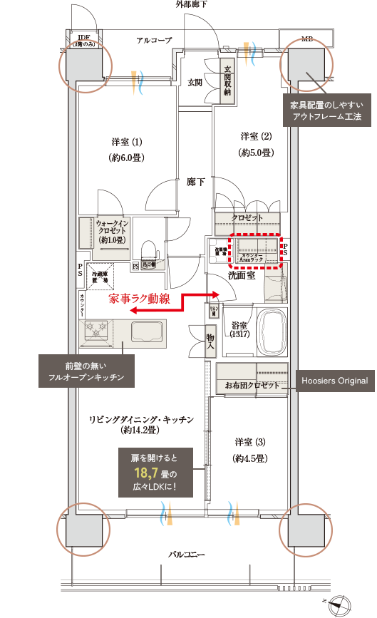 E3タイプ 間取り図