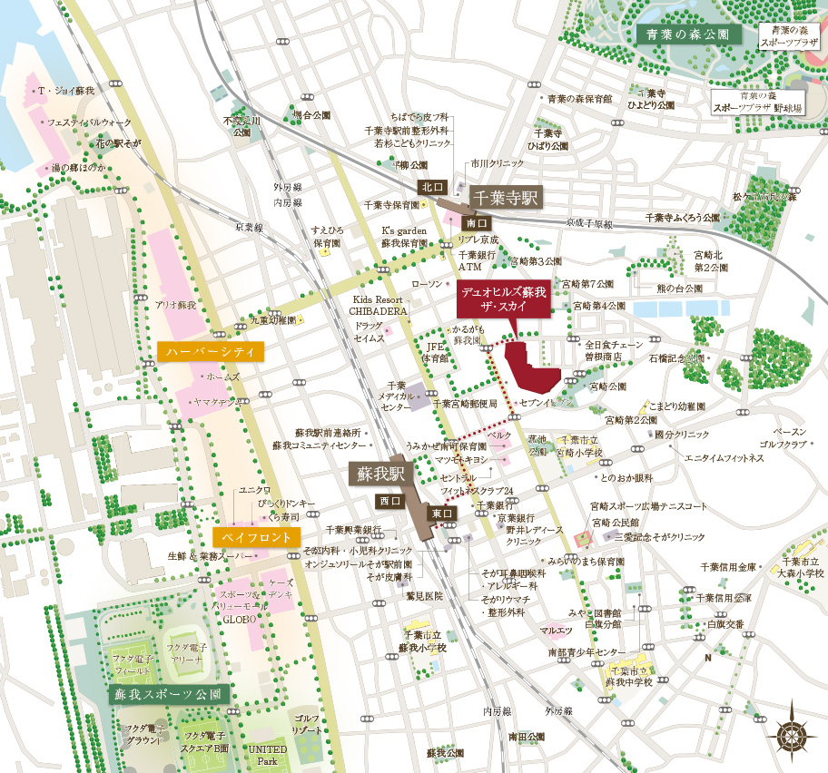 MAP｜【公式】デュオヒルズ蘇我ザ・スカイ｜千葉県千葉市の新築