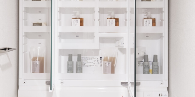 三面鏡裏収納イメージ