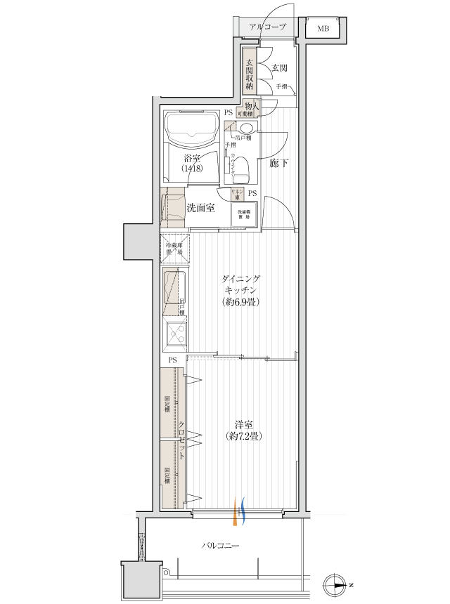 標準間取りDタイプ