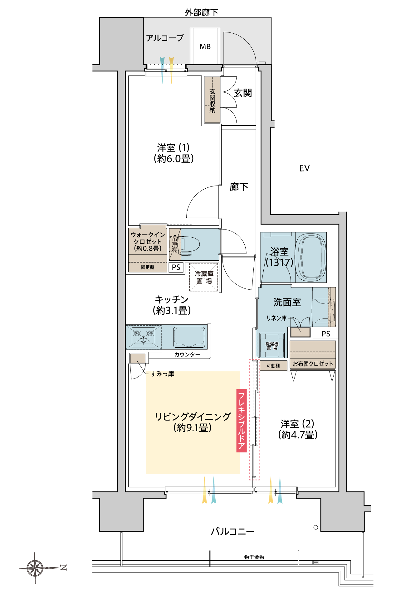 East Court STYPE 間取り図