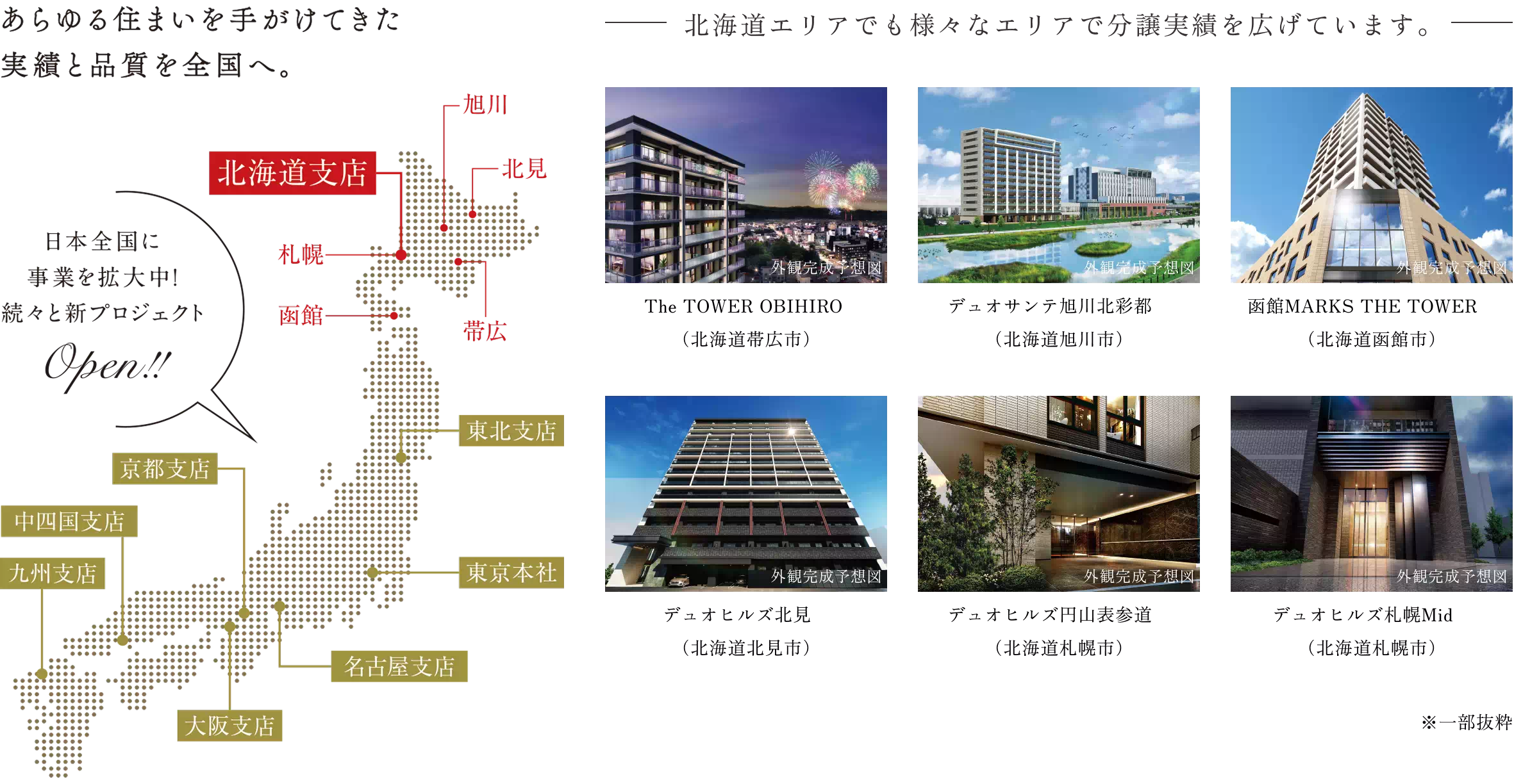 日本全国に事業を拡大中。続々と新プロジェクトOPEN