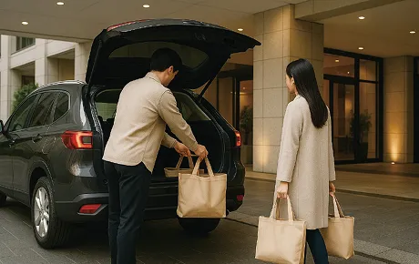 車寄せを備えたサブエントランス