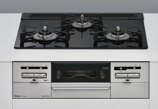 ホーロートップ3口コンロ