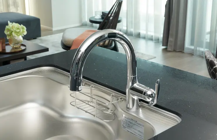 浄水器付きグースネック型タッチレス水栓
