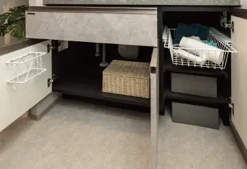 工夫満載の洗面収納