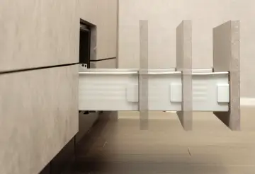 ソフトクローズ機能付スライド収納